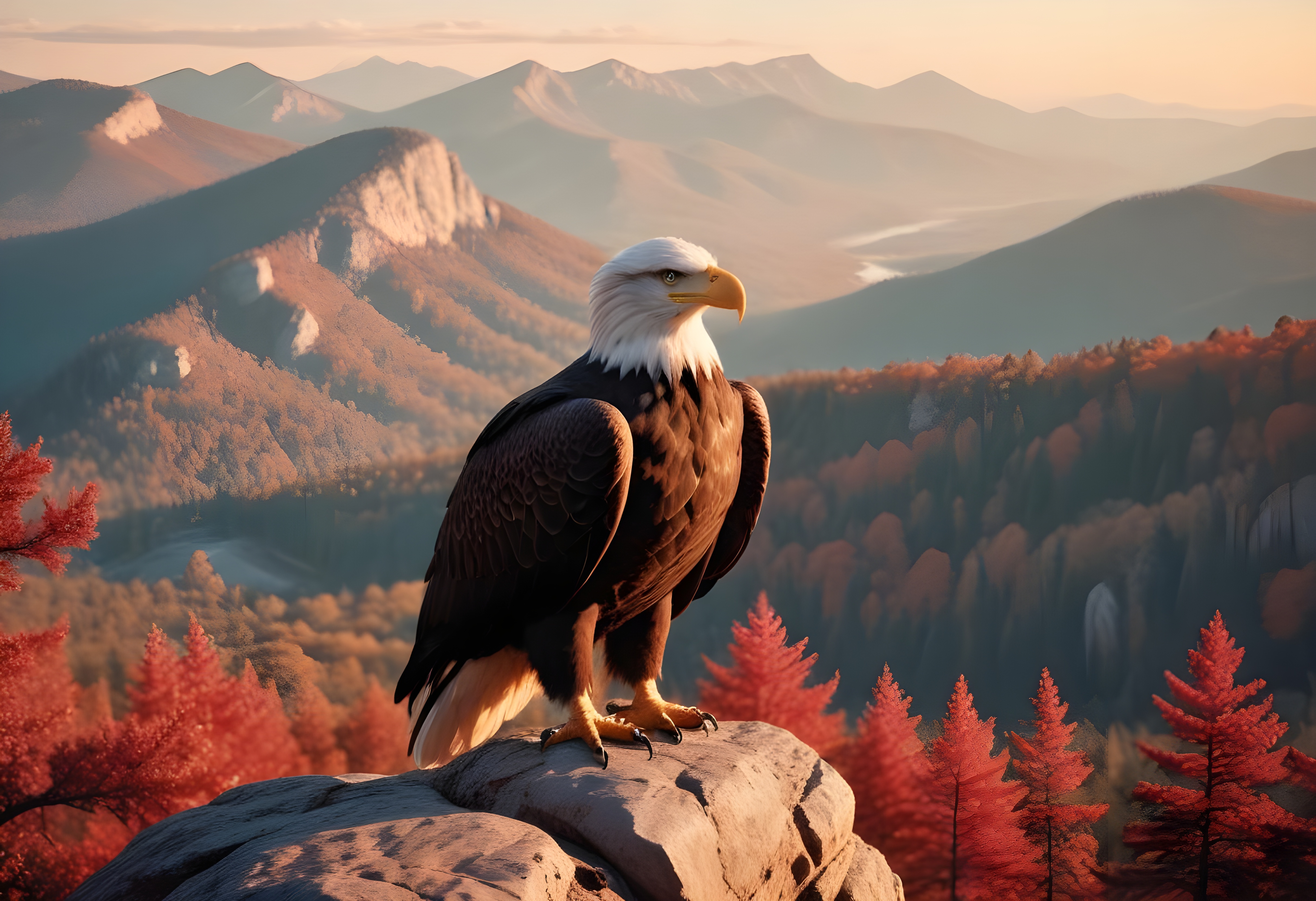 a-bald-eagle-sitting-on-top-of-a-rock